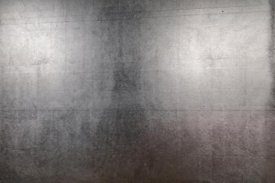 Japanese Six Panel Screen Plain Silver Leaf on Paper