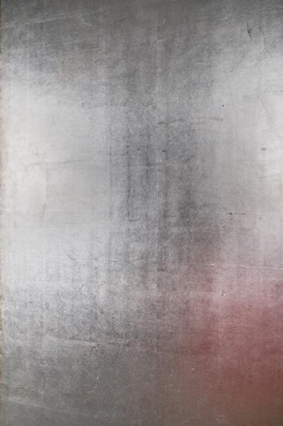 Japanese Six Panel Screen Plain Silver Leaf on Paper