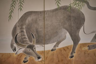 Japanese Six Panel Screen Resting Under Willow