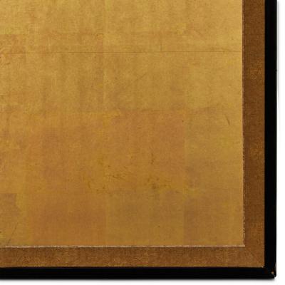 Japanese Six Panel Screen Rimpa Style Summer Flowers on Gold