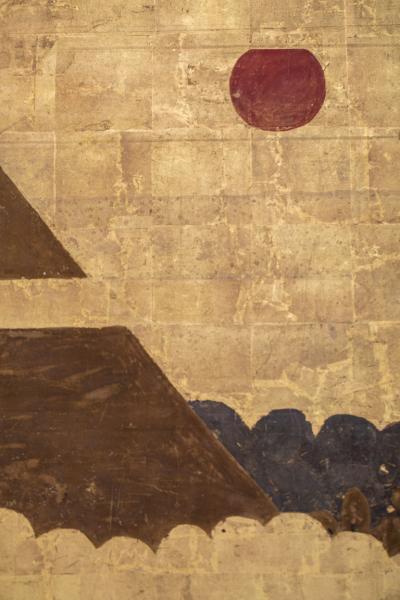 Japanese Six Panel Screen River Landscape