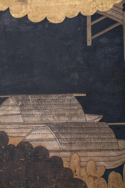 Japanese Six Panel Screen River Landscape