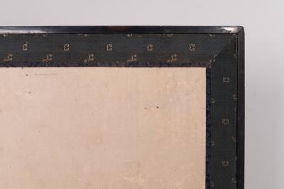 Japanese Six Panel Screen Scholars in a Bamboo Forest