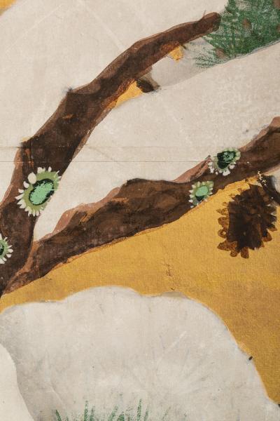 Japanese Six Panel Screen Snow Scene