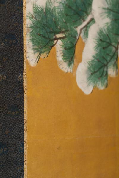 Japanese Six Panel Screen Snow Scene