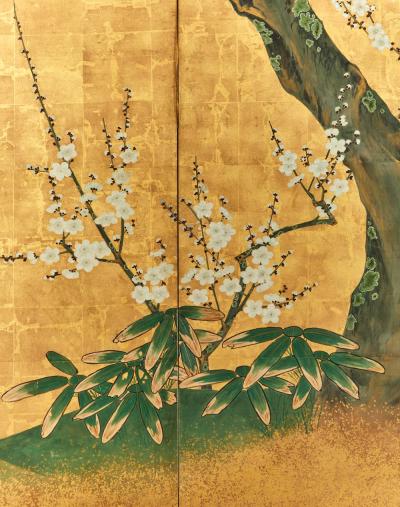 Japanese Six Panel Screen Springtime Cherry