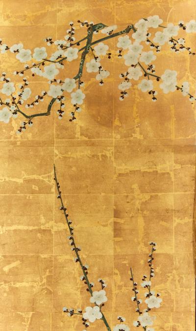 Japanese Six Panel Screen Springtime Cherry