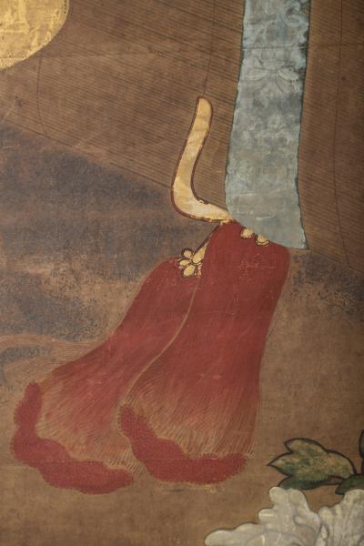 Japanese Six Panel Screen Sudare in Garden with Breezes