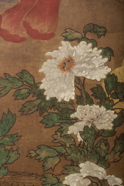 Japanese Six Panel Screen Sudare in Garden with Breezes