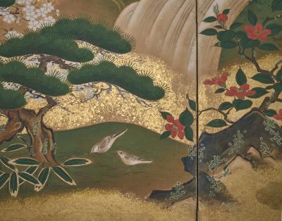 Japanese Six Panel Screen Summer Landscape