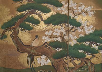Japanese Six Panel Screen Summer Landscape