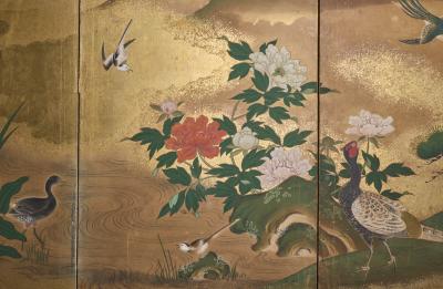 Japanese Six Panel Screen Summer Landscape