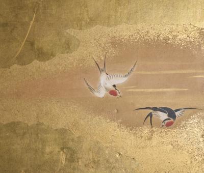 Japanese Six Panel Screen Summer Landscape