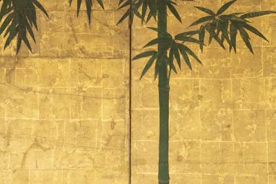 Japanese Six Panel Screen Tiger and Leopard in a Bamboo Grove