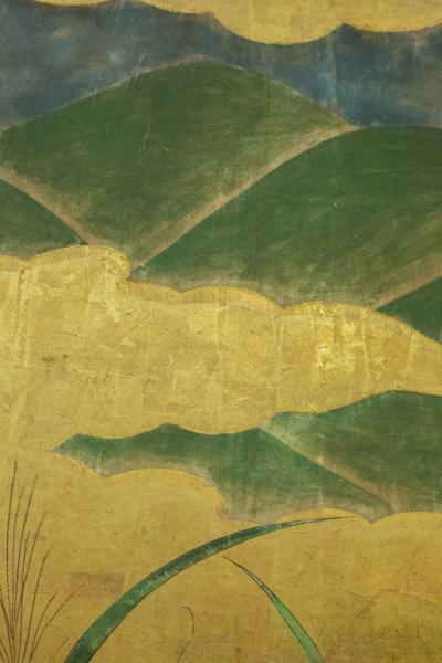 Japanese Six Panel Screen Winter Into Spring