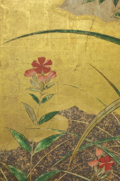 Japanese Six Panel Screen Winter Into Spring