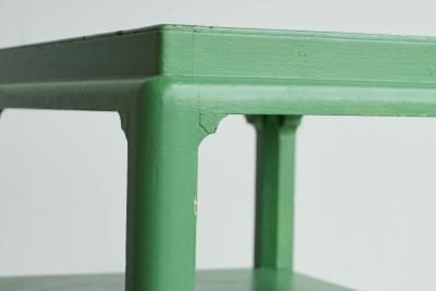 Japanese Style Side or Coffee Table in Jade Lacquered Wood Early 20th Century