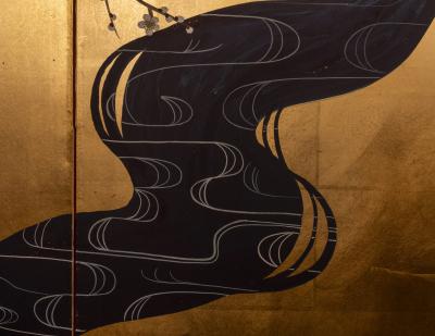 Japanese Two Panel Screen Autumn Day in the year 1931 Xinwei 