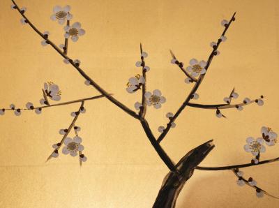 Japanese Two Panel Screen Autumn Day in the year 1931 Xinwei 