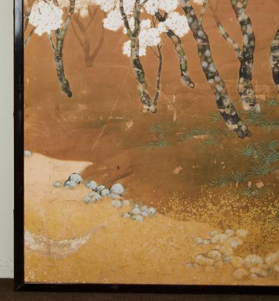 Japanese Two Panel Screen Cherry Grove
