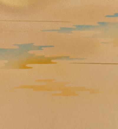 Japanese Two Panel Screen Clearing Skies