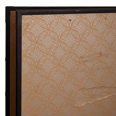 Japanese Two Panel Screen Exotic Birds in Pine Tree