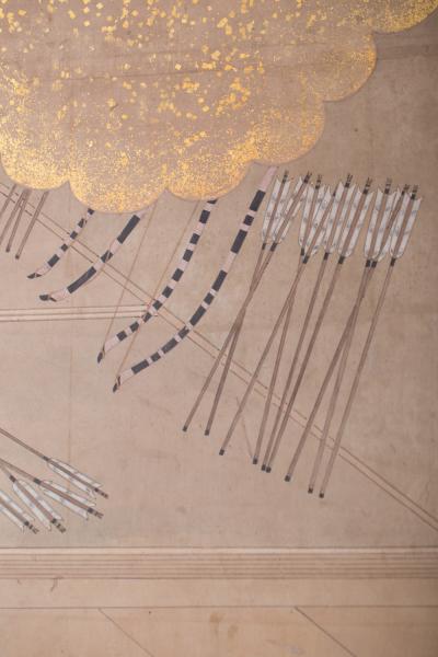 Japanese Two Panel Screen Genpei Warriors