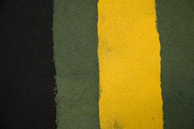 Japanese Two Panel Screen Geometric Design on Mounted Textile