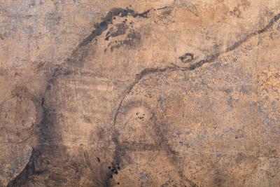 Japanese Two Panel Screen Gibbons in Trees