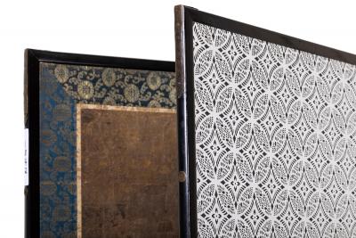 Japanese Two Panel Screen Gibbons in Trees