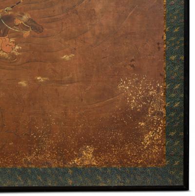 Japanese Two Panel Screen Heike