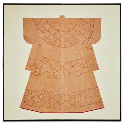 Japanese Two Panel Screen Kimono