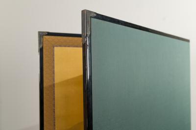 Japanese Two Panel Screen Mountains in the Mist