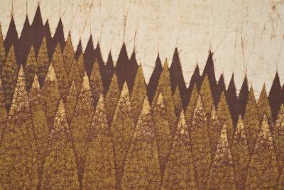 Japanese Two Panel Screen Pine Grove