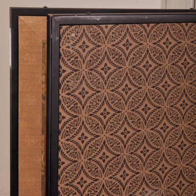 Japanese Two Panel Screen Pine and Cherry Landscape