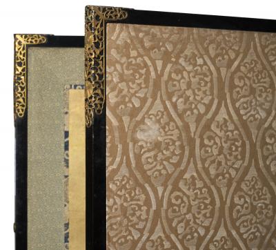 Japanese Two Panel Screen Plum Blossom in the Mist