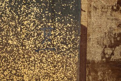 Japanese Two Panel Screen Plum on Gold Leaf