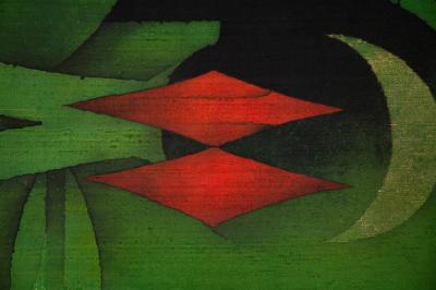 Japanese Two Panel Screen Psychedelic Forms