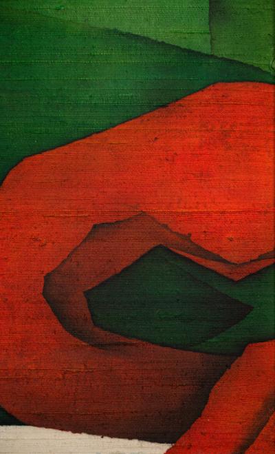 Japanese Two Panel Screen Psychedelic Forms