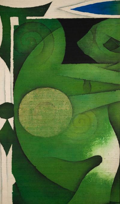 Japanese Two Panel Screen Psychedelic Forms