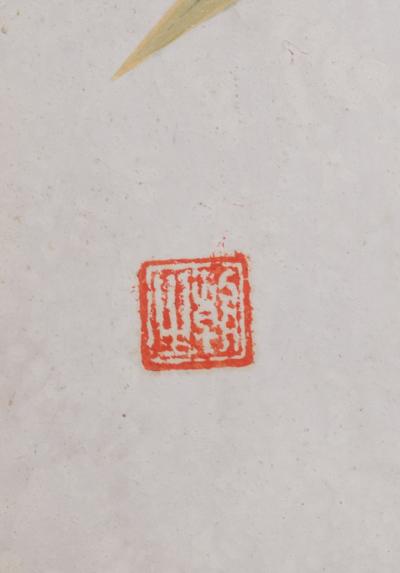 Japanese Two Panel Screen Snow Flakes Falling in the Forest