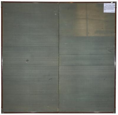 Japanese Two Panel Screen Snowy Mountain Landscape