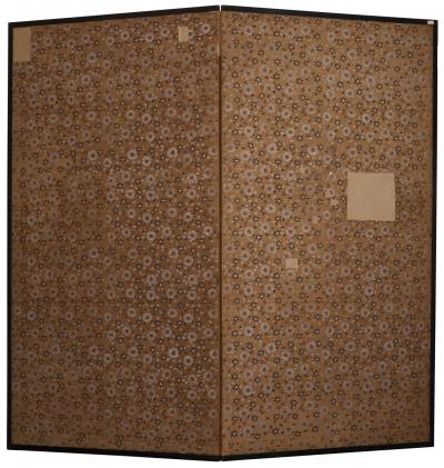 Japanese Two Panel Screen Sumi e Snow Scene