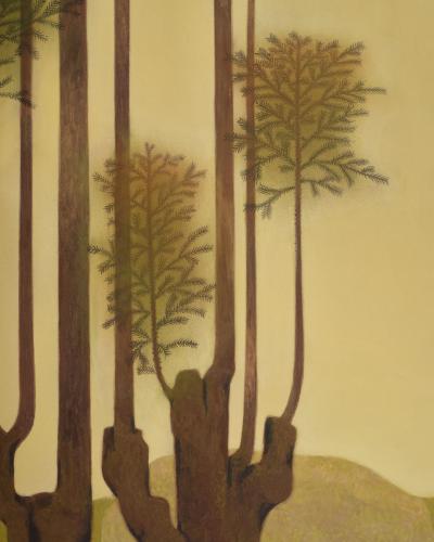 Japanese Two Panel Screen Topiary Pine by River s Edge