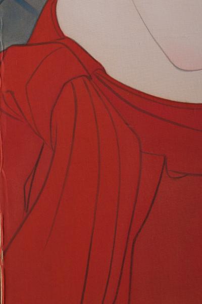 Japanese Two Panel Screen Woman Washing Her Hair By Candlelight