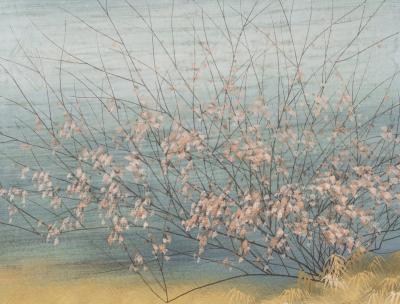 Japanese Two Panel Screen Woodland Dream