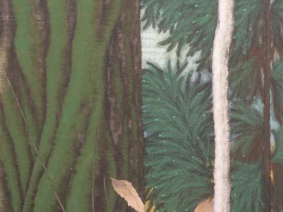 Japanese Two Panel Screen Woodland Dream