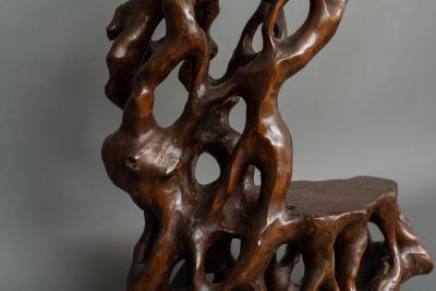 Japanese Two Tier Root Stand for Flower Arrangements