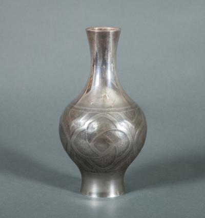 Japanese Vase in Pure Silver