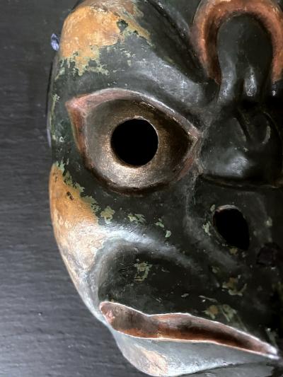 Japanese Wood Bugaku Mask of Korobase Edo Period